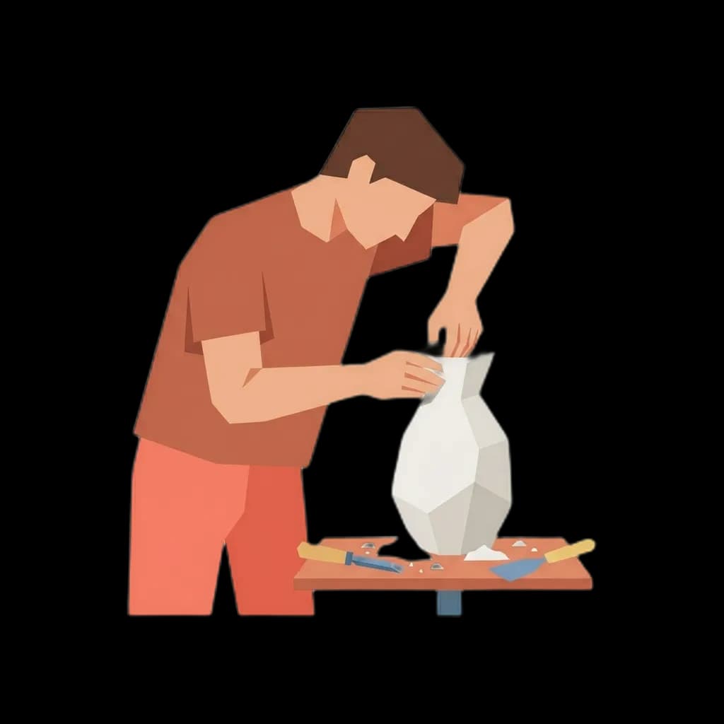 Мастер-класс по гипсу в Минске - Декоративный элемент слева