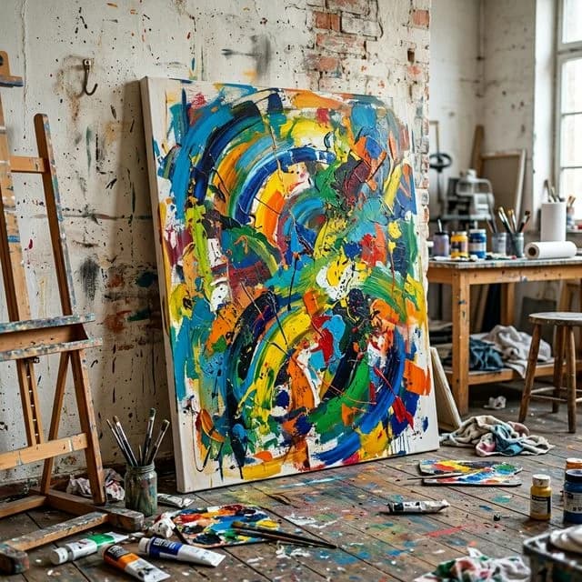 Картина акрил — результат корпоративного мастер-класса Минск