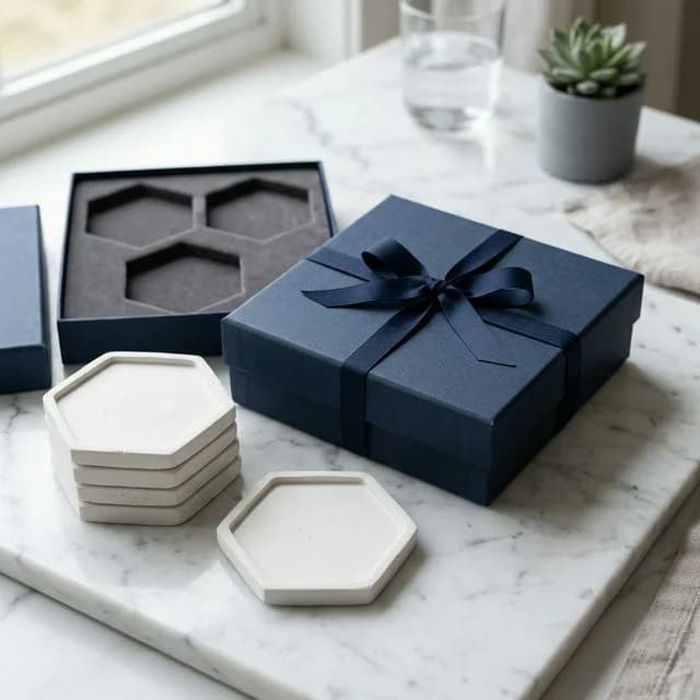 Гипсовые костеры подарочная коробка — корпоратив арт Минск