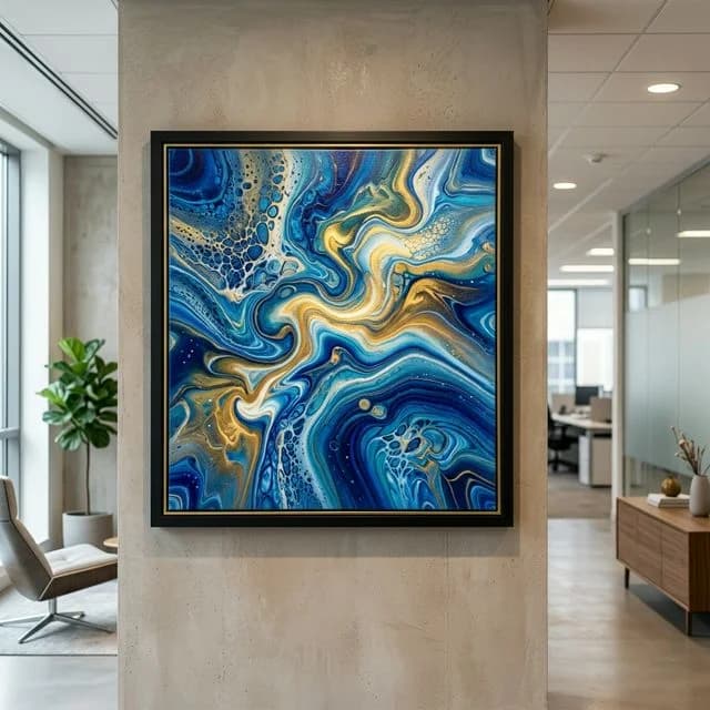 Флюид арт картина в офис — корпоративный подарок МАКА Арт Минск