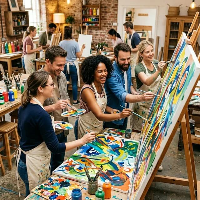 Тимбилдинг арт-мастер-класс Минск — команда рисует вместе