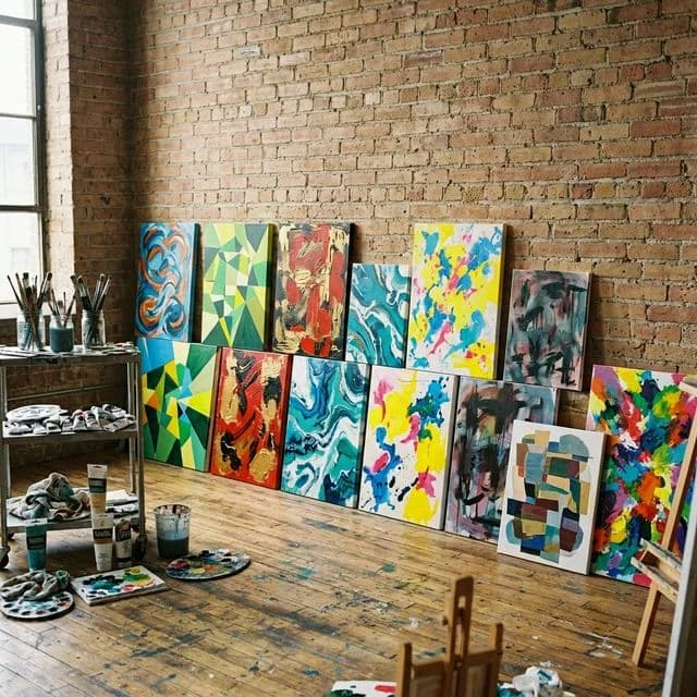 Картины после корпоративного арт-мероприятия Минск