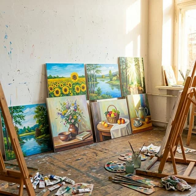 لوحات ضيوف ورشة الرسم في مينسك